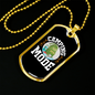 Camper Necklace Camping Mode Necklace Stainless Steel or 18k Gold Dog Tag 24" Chain-Express Your Love Gifts