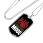 Camper Necklace Camping Mode Red Tent Necklace Stainless Steel or 18k Gold Dog Tag 24" Chain-Express Your Love Gifts