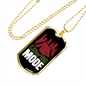 Camper Necklace Camping Mode Red Tent Necklace Stainless Steel or 18k Gold Dog Tag 24" Chain-Express Your Love Gifts
