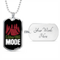 Camper Necklace Camping Mode Red Tent Necklace Stainless Steel or 18k Gold Dog Tag 24" Chain-Express Your Love Gifts