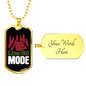 Camper Necklace Camping Mode Red Tent Necklace Stainless Steel or 18k Gold Dog Tag 24" Chain-Express Your Love Gifts