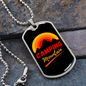 Camper Necklace Camping Mountain Necklace Stainless Steel or 18k Gold Dog Tag 24" Chain-Express Your Love Gifts