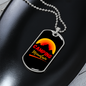 Camper Necklace Camping Mountain Necklace Stainless Steel or 18k Gold Dog Tag 24" Chain-Express Your Love Gifts