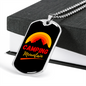 Camper Necklace Camping Mountain Necklace Stainless Steel or 18k Gold Dog Tag 24" Chain-Express Your Love Gifts