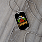 Camper Necklace Camping Mountain Orange Necklace Stainless Steel or 18k Gold Dog Tag 24" Chain-Express Your Love Gifts