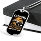 Camper Necklace Camping My Favorite White Necklace Stainless Steel or 18k Gold Dog Tag 24" Chain-Express Your Love Gifts