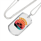 Camper Necklace Camping Necklace Stainless Steel or 18k Gold Dog Tag 24" Chain-Express Your Love Gifts
