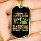 Camper Necklace Camping Oh Wait Necklace Stainless Steel or 18k Gold Dog Tag 24" Chain-Express Your Love Gifts