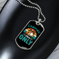 Camper Necklace Camping Only Blue Necklace Stainless Steel or 18k Gold Dog Tag 24" Chain-Express Your Love Gifts