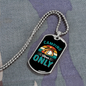 Camper Necklace Camping Only Blue Necklace Stainless Steel or 18k Gold Dog Tag 24" Chain-Express Your Love Gifts