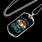 Camper Necklace Camping Only Blue Necklace Stainless Steel or 18k Gold Dog Tag 24" Chain-Express Your Love Gifts