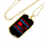 Camper Necklace Camping Papa Necklace Stainless Steel or 18k Gold Dog Tag 24" Chain-Express Your Love Gifts