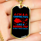 Camper Necklace Camping Papa Necklace Stainless Steel or 18k Gold Dog Tag 24" Chain-Express Your Love Gifts