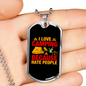 Camper Necklace Camping People Necklace Stainless Steel or 18k Gold Dog Tag 24" Chain-Express Your Love Gifts