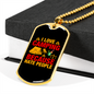 Camper Necklace Camping People Necklace Stainless Steel or 18k Gold Dog Tag 24" Chain-Express Your Love Gifts