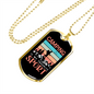 Camper Necklace Camping Sport Pink Necklace Stainless Steel or 18k Gold Dog Tag 24" Chain-Express Your Love Gifts