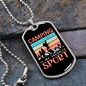 Camper Necklace Camping Sport Pink Necklace Stainless Steel or 18k Gold Dog Tag 24" Chain-Express Your Love Gifts