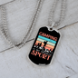 Camper Necklace Camping Sport Pink Necklace Stainless Steel or 18k Gold Dog Tag 24" Chain-Express Your Love Gifts