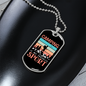 Camper Necklace Camping Sport Pink Necklace Stainless Steel or 18k Gold Dog Tag 24" Chain-Express Your Love Gifts