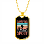 Camper Necklace Camping Sport Pink Necklace Stainless Steel or 18k Gold Dog Tag 24" Chain-Express Your Love Gifts