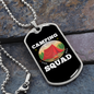 Camper Necklace Camping Squad Red Tent Necklace Stainless Steel or 18k Gold Dog Tag 24" Chain-Express Your Love Gifts
