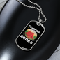 Camper Necklace Camping Squad Red Tent Necklace Stainless Steel or 18k Gold Dog Tag 24" Chain-Express Your Love Gifts