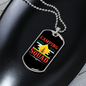 Camper Necklace Camping Squad Yellow Tent Necklace Stainless Steel or 18k Gold Dog Tag 24" Chain-Express Your Love Gifts