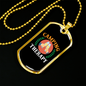 Camper Necklace Camping Theraphy Cheers! Necklace Stainless Steel or 18k Gold Dog Tag 24" Chain-Express Your Love Gifts