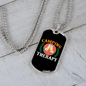 Camper Necklace Camping Theraphy Cheers! Necklace Stainless Steel or 18k Gold Dog Tag 24" Chain-Express Your Love Gifts