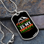 Camper Necklace Camping Theraphy Necklace Stainless Steel or 18k Gold Dog Tag 24" Chain-Express Your Love Gifts