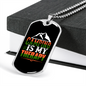 Camper Necklace Camping Theraphy Necklace Stainless Steel or 18k Gold Dog Tag 24" Chain-Express Your Love Gifts