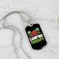 Camper Necklace Camping Therapy Pink Tent Necklace Stainless Steel or 18k Gold Dog Tag 24" Chain-Express Your Love Gifts