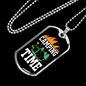Camper Necklace Camping Time White Necklace Stainless Steel or 18k Gold Dog Tag 24" Chain-Express Your Love Gifts