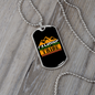 Camper Necklace Camping Tribe Yellow Necklace Stainless Steel or 18k Gold Dog Tag 24" Chain-Express Your Love Gifts