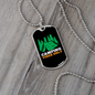 Camper Necklace Camping Vibes Only Green Necklace Stainless Steel or 18k Gold Dog Tag 24" Chain-Express Your Love Gifts
