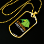 Camper Necklace Camping Vibes Only Green Tent Necklace Stainless Steel or 18k Gold Dog Tag 24" Chain-Express Your Love Gifts