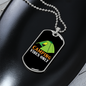 Camper Necklace Camping Vibes Only Green Tent Necklace Stainless Steel or 18k Gold Dog Tag 24" Chain-Express Your Love Gifts