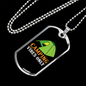 Camper Necklace Camping Vibes Only Green Tent Necklace Stainless Steel or 18k Gold Dog Tag 24" Chain-Express Your Love Gifts