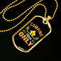 Camper Necklace Camping Vibes Only Orange Necklace Stainless Steel or 18k Gold Dog Tag 24" Chain-Express Your Love Gifts