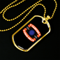 Camper Necklace Camping Vibes Only Orange Necklace Stainless Steel or 18k Gold Dog Tag 24" Chain-Express Your Love Gifts