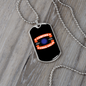 Camper Necklace Camping Vibes Only Orange Necklace Stainless Steel or 18k Gold Dog Tag 24" Chain-Express Your Love Gifts
