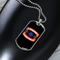 Camper Necklace Camping Vibes Only Orange Necklace Stainless Steel or 18k Gold Dog Tag 24" Chain-Express Your Love Gifts