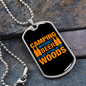 Camper Necklace Camping Without Beer Necklace Stainless Steel or 18k Gold Dog Tag 24" Chain-Express Your Love Gifts
