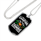 Camper Necklace Camping Zombie Necklace Stainless Steel or 18k Gold Dog Tag 24" Chain-Express Your Love Gifts