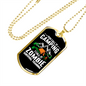 Camper Necklace Camping Zombie Necklace Stainless Steel or 18k Gold Dog Tag 24" Chain-Express Your Love Gifts