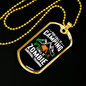 Camper Necklace Camping Zombie Necklace Stainless Steel or 18k Gold Dog Tag 24" Chain-Express Your Love Gifts