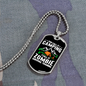 Camper Necklace Camping Zombie Necklace Stainless Steel or 18k Gold Dog Tag 24" Chain-Express Your Love Gifts