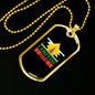 Camper Necklace Capmpfire Cutie Yellow Tent Necklace Stainless Steel or 18k Gold Dog Tag 24" Chain-Express Your Love Gifts