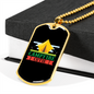 Camper Necklace Capmpfire Cutie Yellow Tent Necklace Stainless Steel or 18k Gold Dog Tag 24" Chain-Express Your Love Gifts