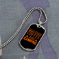 Camper Necklace Cofee and Camping Necklace Stainless Steel or 18k Gold Dog Tag 24" Chain-Express Your Love Gifts